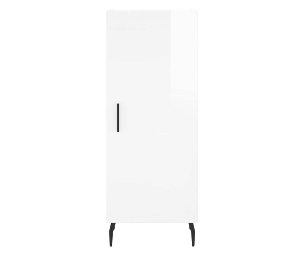 Visoka ormar, bijela visokog sjaja, 34,5x34x180 cm, obrađeno drvo - 8