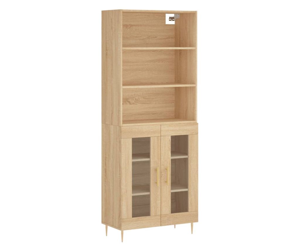 Visoka ormar, hrast sonoma, 69,5x34x180 cm, kompozitno drvo - 2