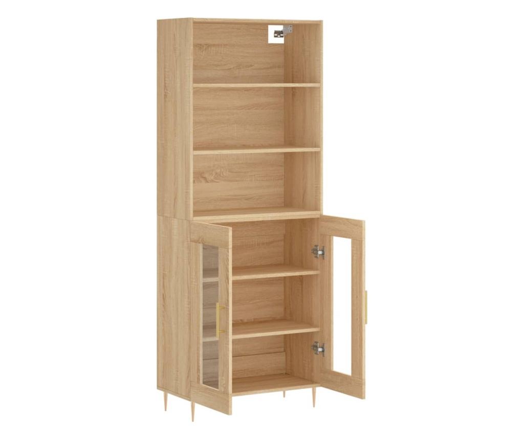 Visoka ormar, hrast sonoma, 69,5x34x180 cm, kompozitno drvo - 4