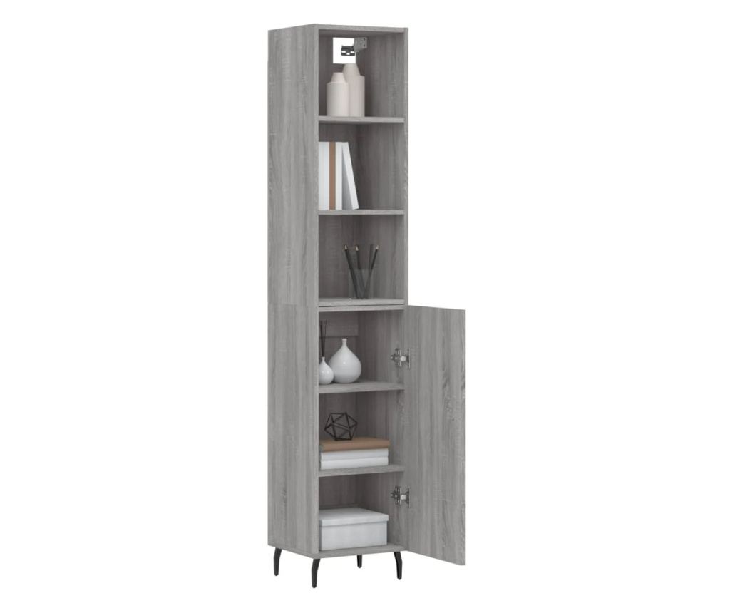 Visoka ormar, siva sonoma, 34,5x34x180 cm, obrađeno drvo - 3