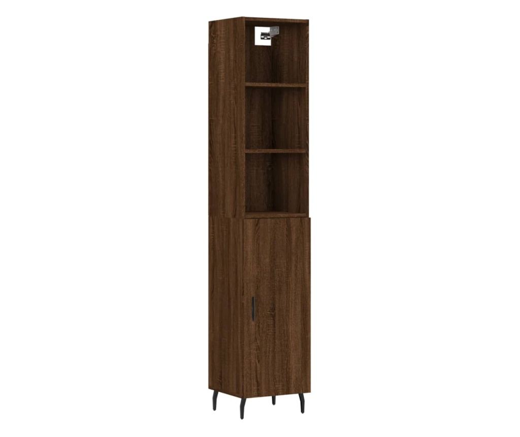 Visoka ormar, smeđi hrast, 34,5x34x180 cm, obrađeno drvo - 2