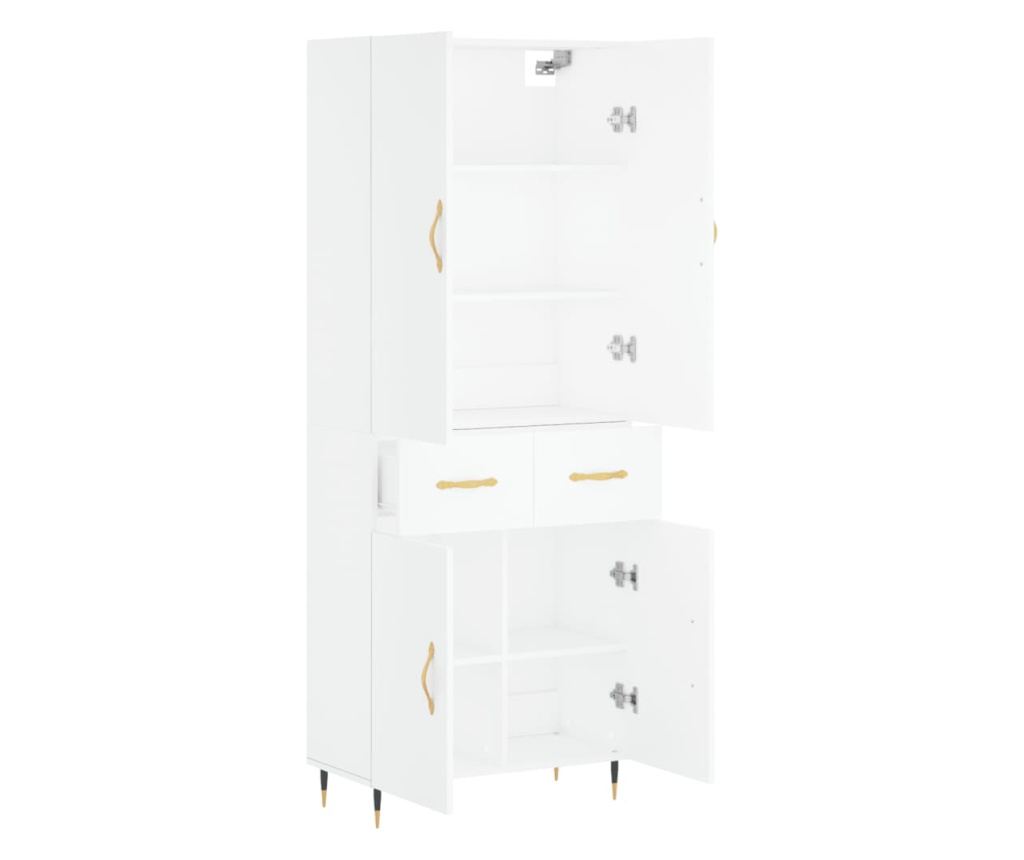 Visoka ormar, bijela, 69,5x34x180 cm, kompozitno drvo - 4