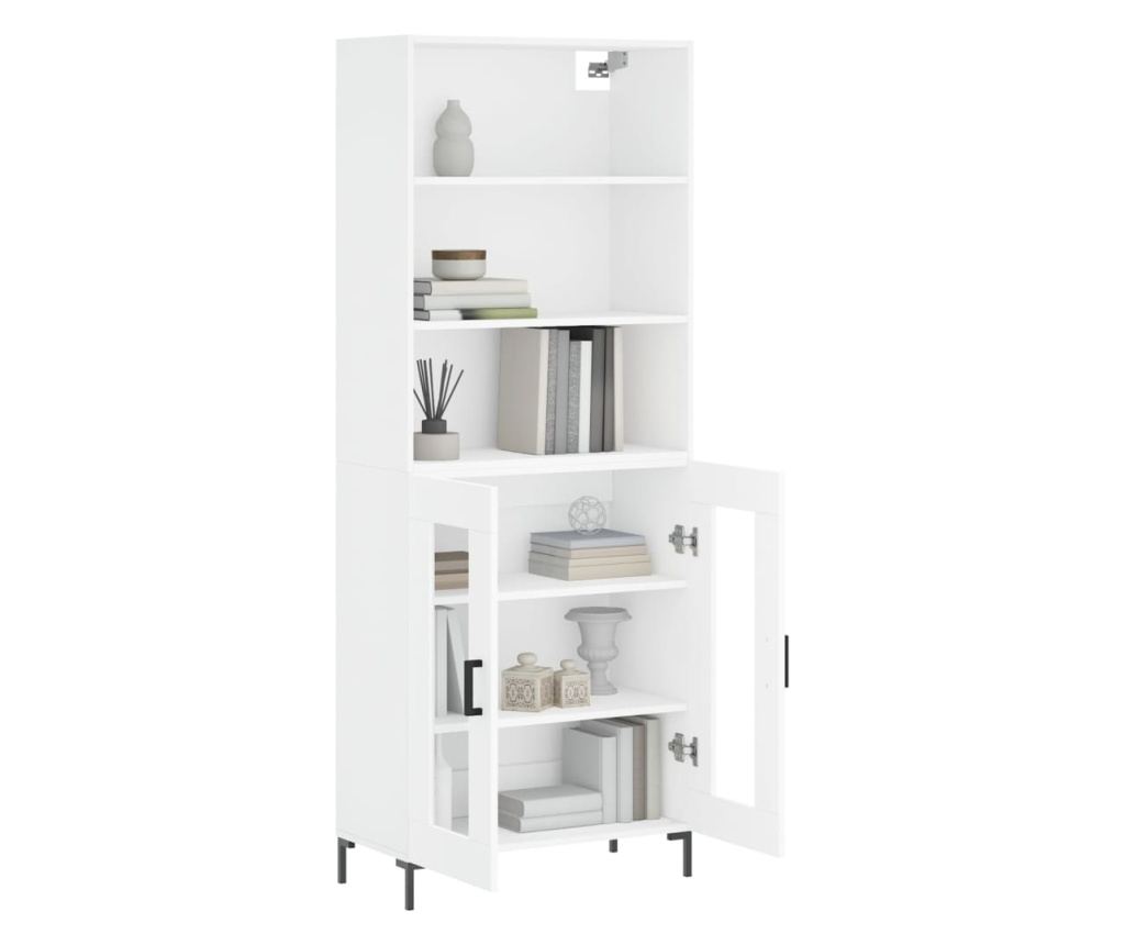 Visoki ormar, bijela, 69,5x34x180 cm, konstruirano drvo - 3