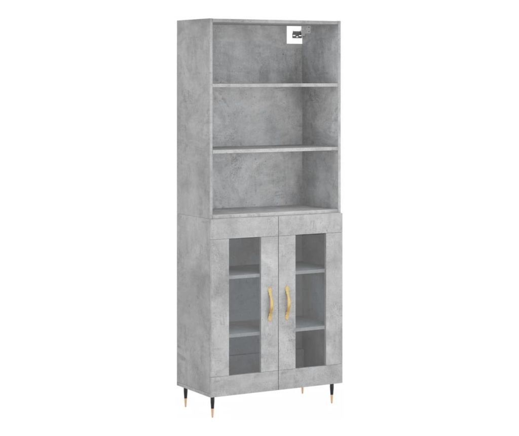 Visoka ormar, siva beton, 69,5x34x180, kompozitno drvo - 2