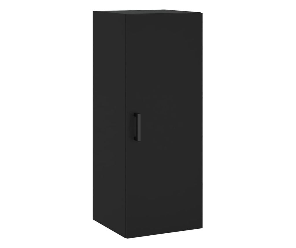 Visoka crna vitrina, 34,5x34x180 cm, obrađeno drvo - 7