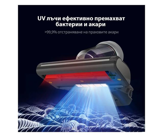 Aspirator cu acarieni JIMMY JV35, 700W, 16.000 Pa, funcție de călcare, sterilizare termică, filtrare în 6 trepte, gri
