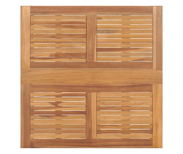 Сгъваема градинска маса, 90x90x75 см, Масивно тиково дърво