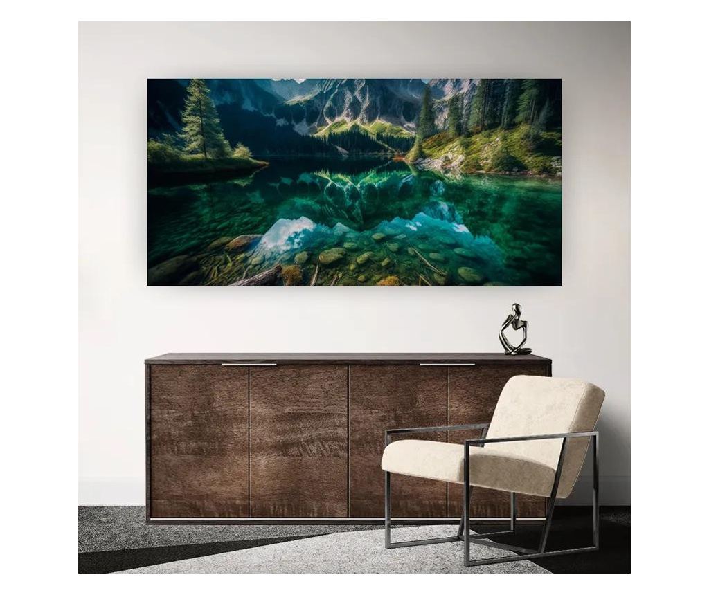 Vászonkép, Beautiful Lake Mountain, 100x200 cm - 5