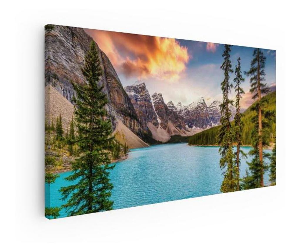 Vászonkép, Blue Magic Lake, 80x160 cm - 4