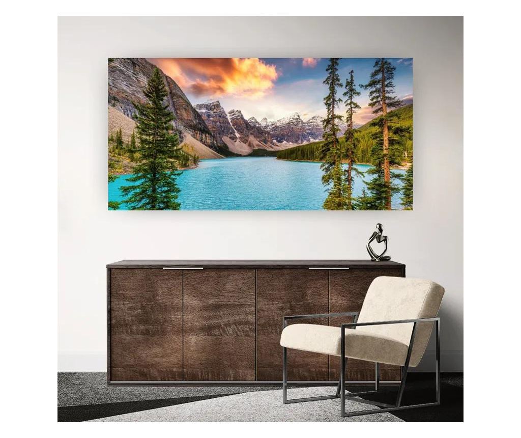 Vászonkép, Blue Magic Lake, 80x160 cm - 5