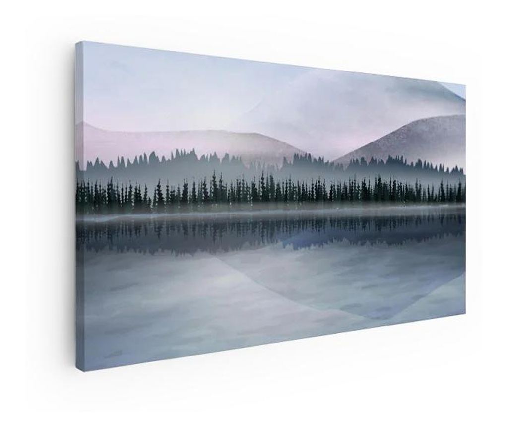 Vászonkép, Grey Lake Trees, 50x100 cm - 3