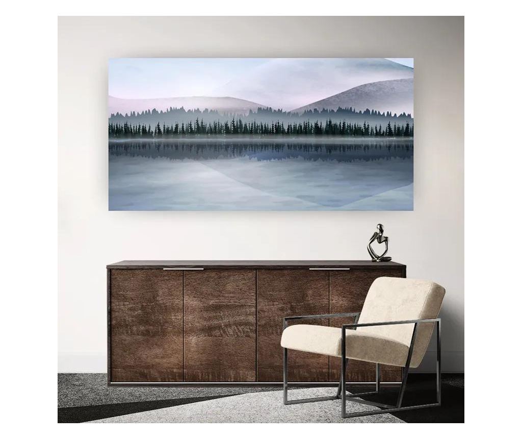 Vászonkép, Grey Lake Trees, 50x100 cm - 4