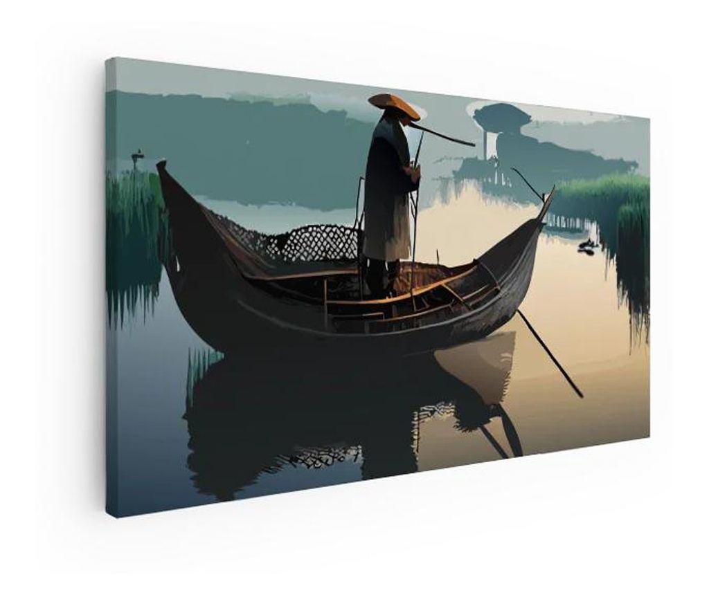 Vászonkép, Japan Man Lake, 80x160 cm - 4