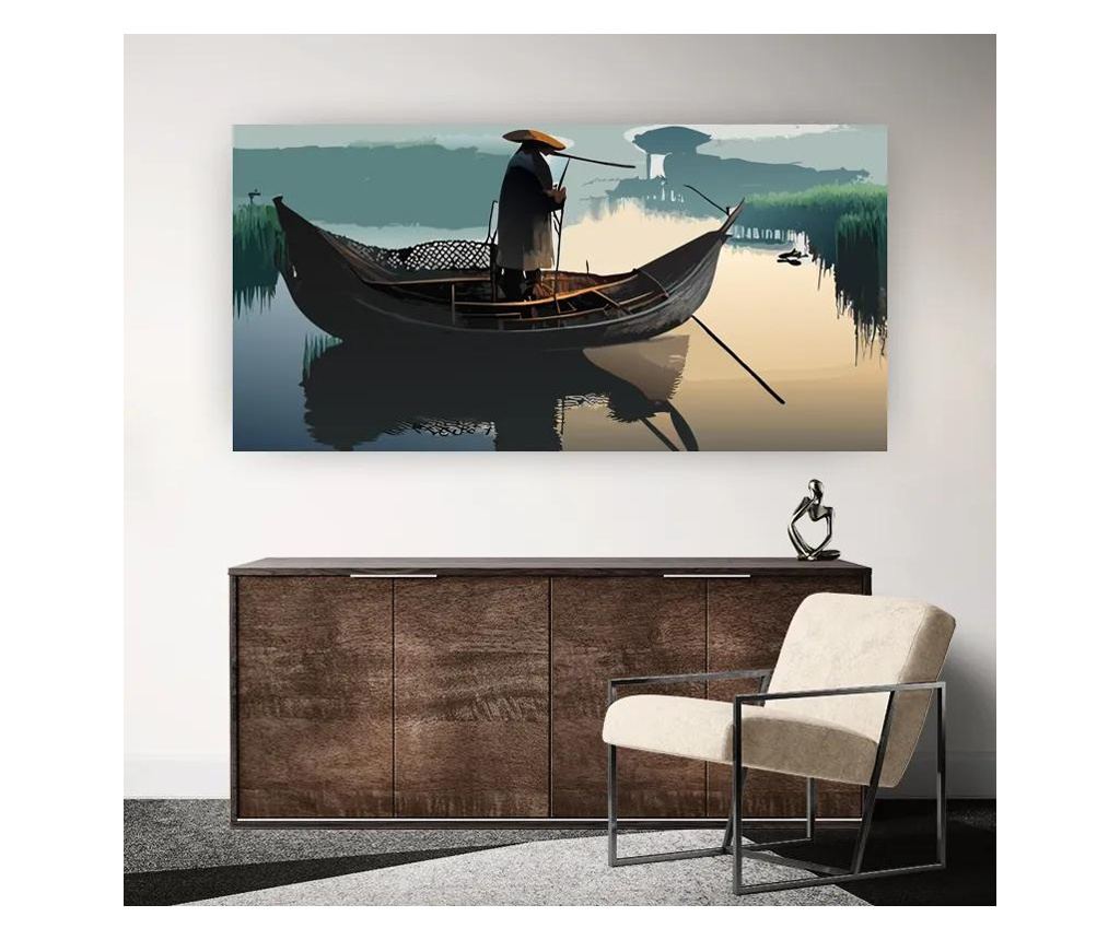Vászonkép, Japan Man Lake, 80x160 cm - 5