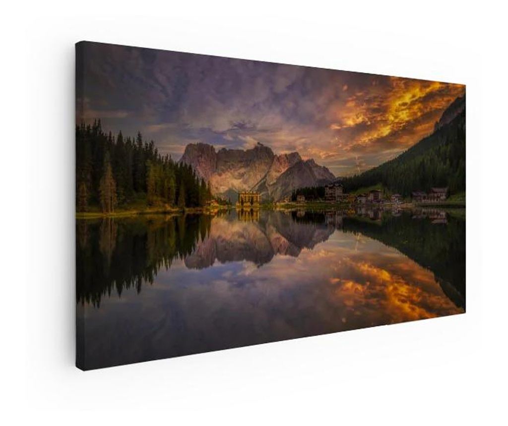 Vászonkép, Misurina Sunset, 40x80 cm - 5