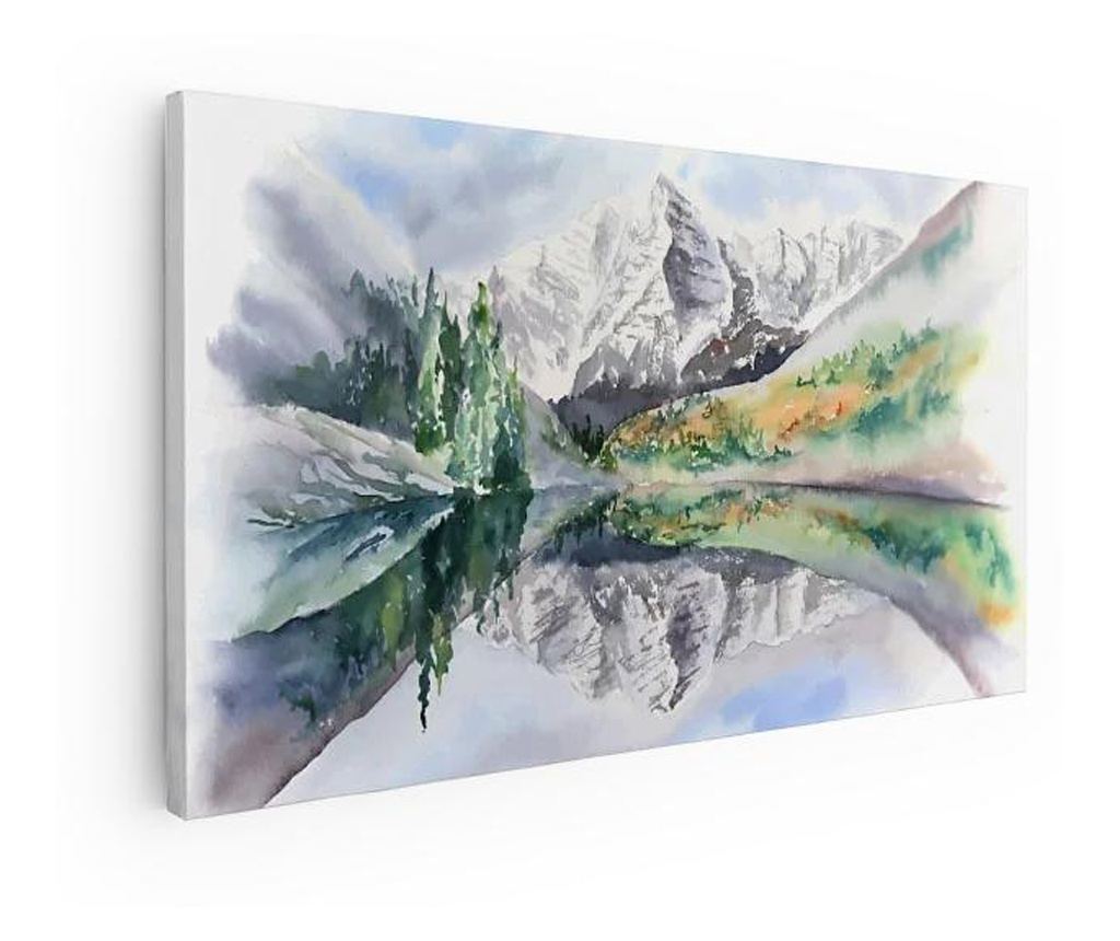 Vászonkép, Mountain Lake Paint, 80x160 cm - 3