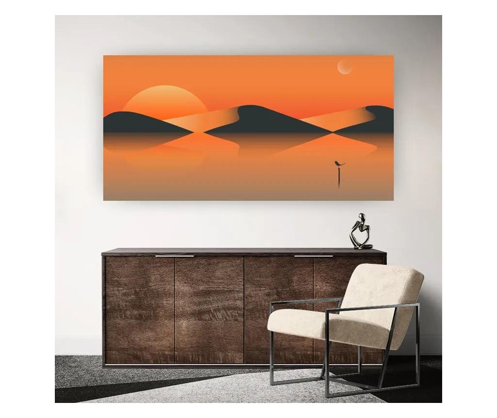 Vászonkép, Orange Bird Lake 01, 100x200 cm - 4