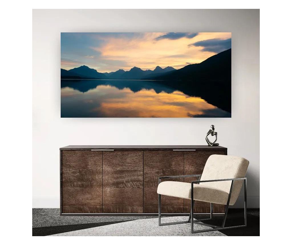Vászonkép, Orange Light Lake, 40x80 cm - 4