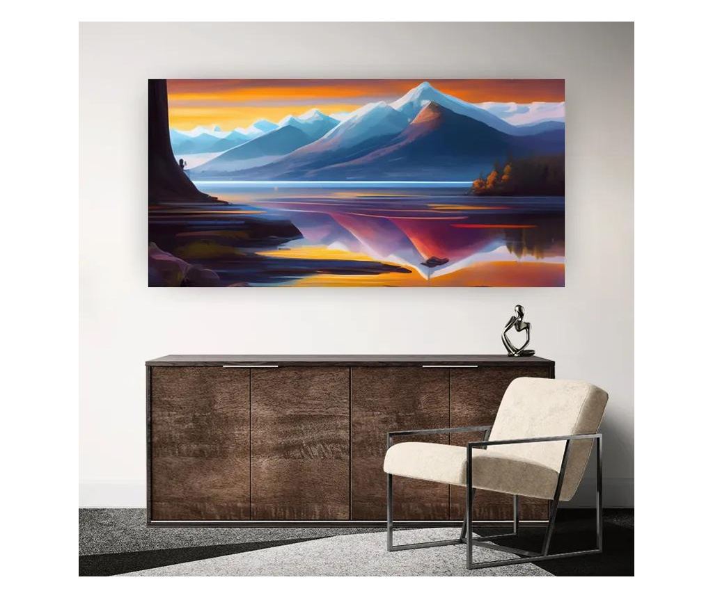 Vászonkép, Orange Sky Lake, 60x120 cm - 4
