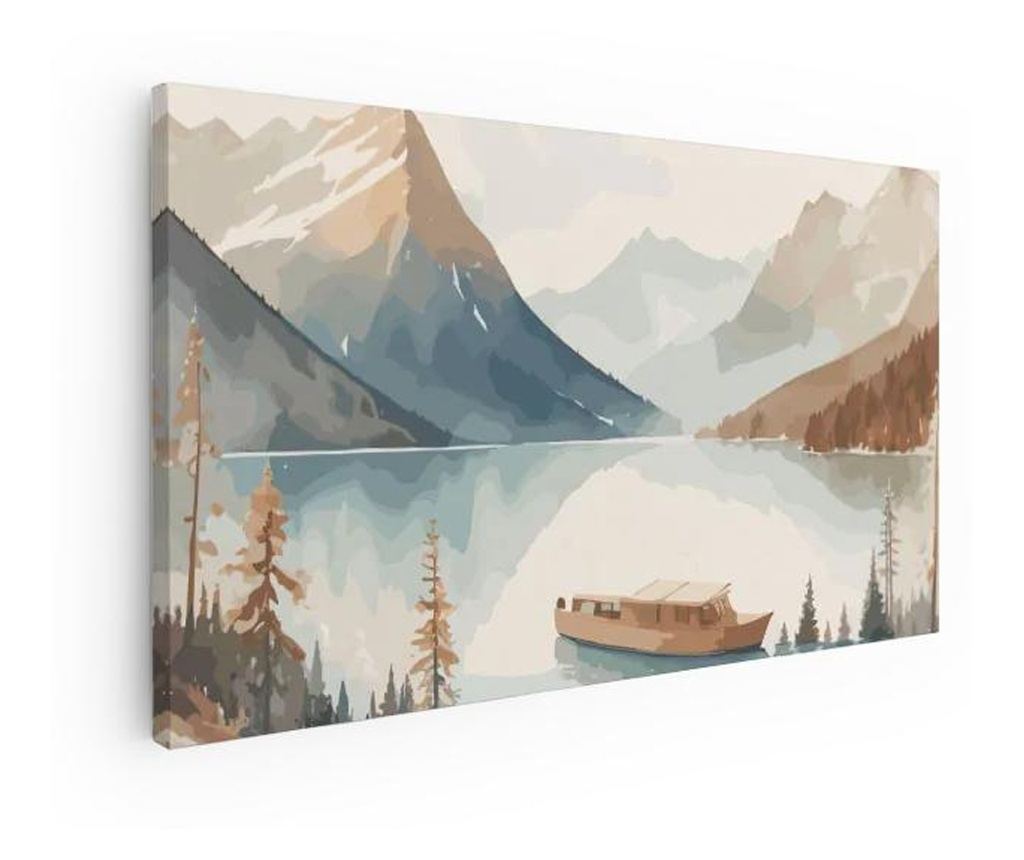 Vászonkép, Pastel Lake View, 40x80 cm - 3