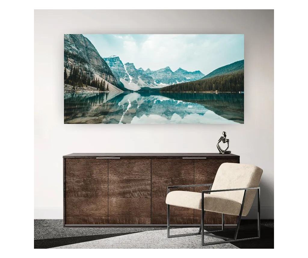 Vászonkép, Pretty Blue Lake, 80x160 cm - 4