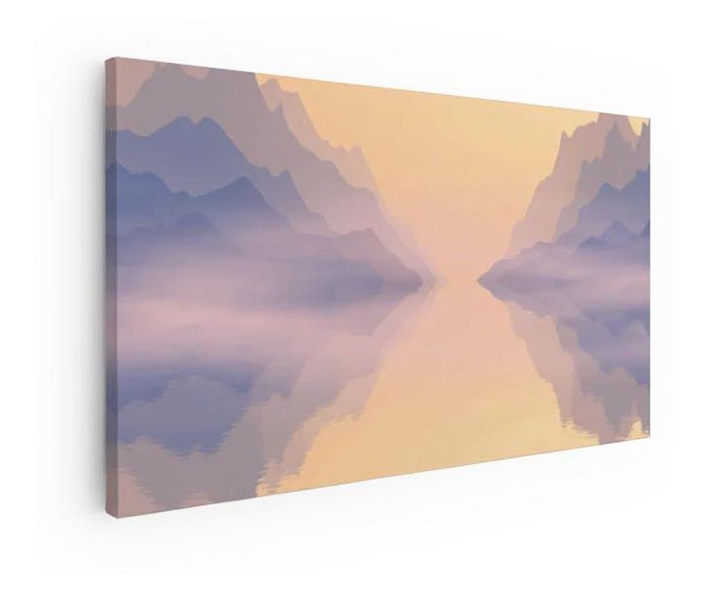 Vászonkép, Purple Mountain Lake, 80x160 cm - 3