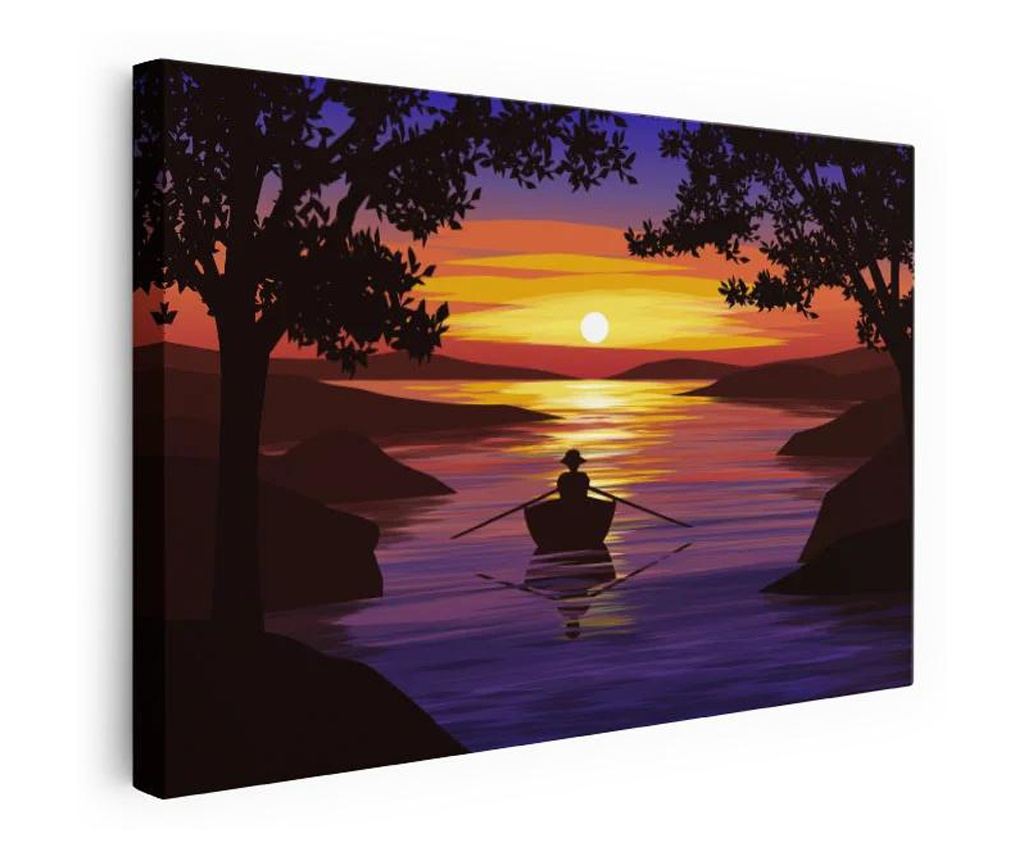 Vászonkép, River Purple Light, 40x60 cm - 5