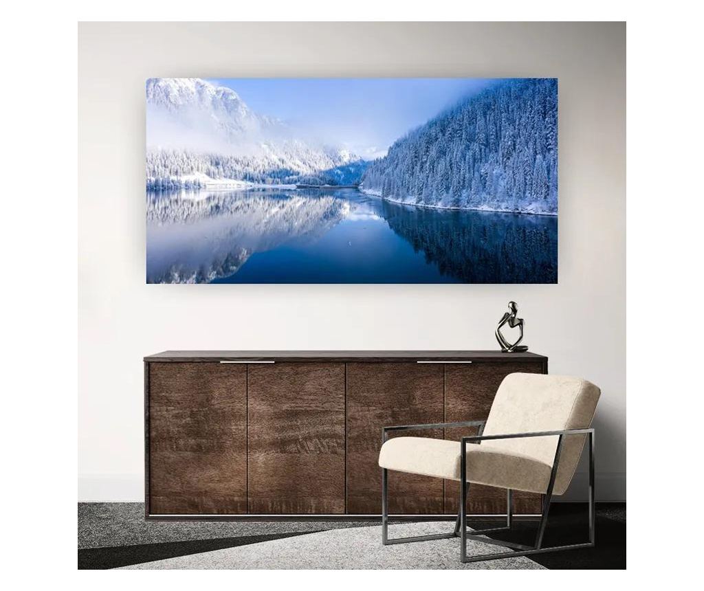 Vászonkép, Snowy Mountains Lake, 50x100 cm - 4