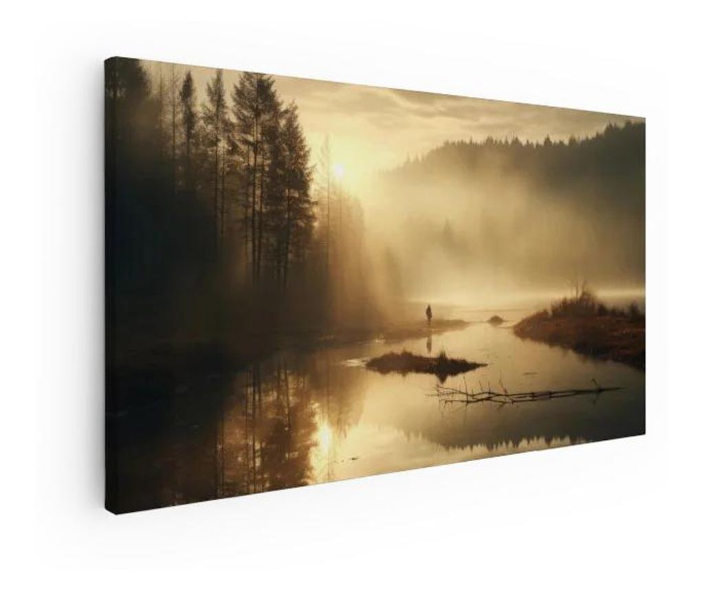 Vászonkép, Sun Rising River, 50x100 cm - 4