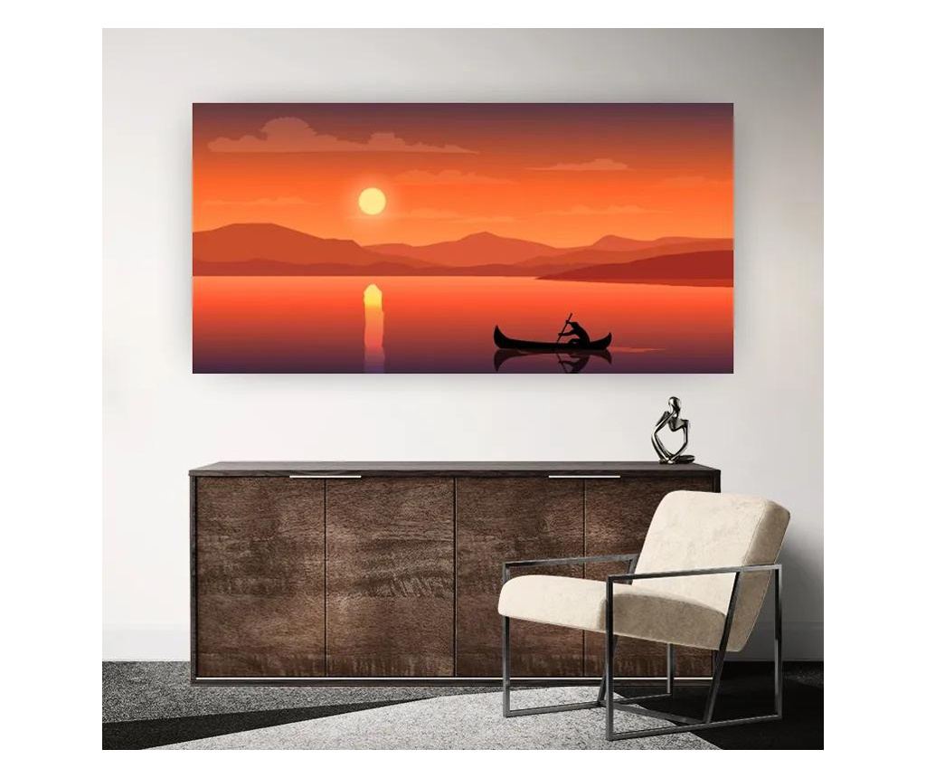 Vászonkép, Sunset Boat View, 50x100 cm - 4