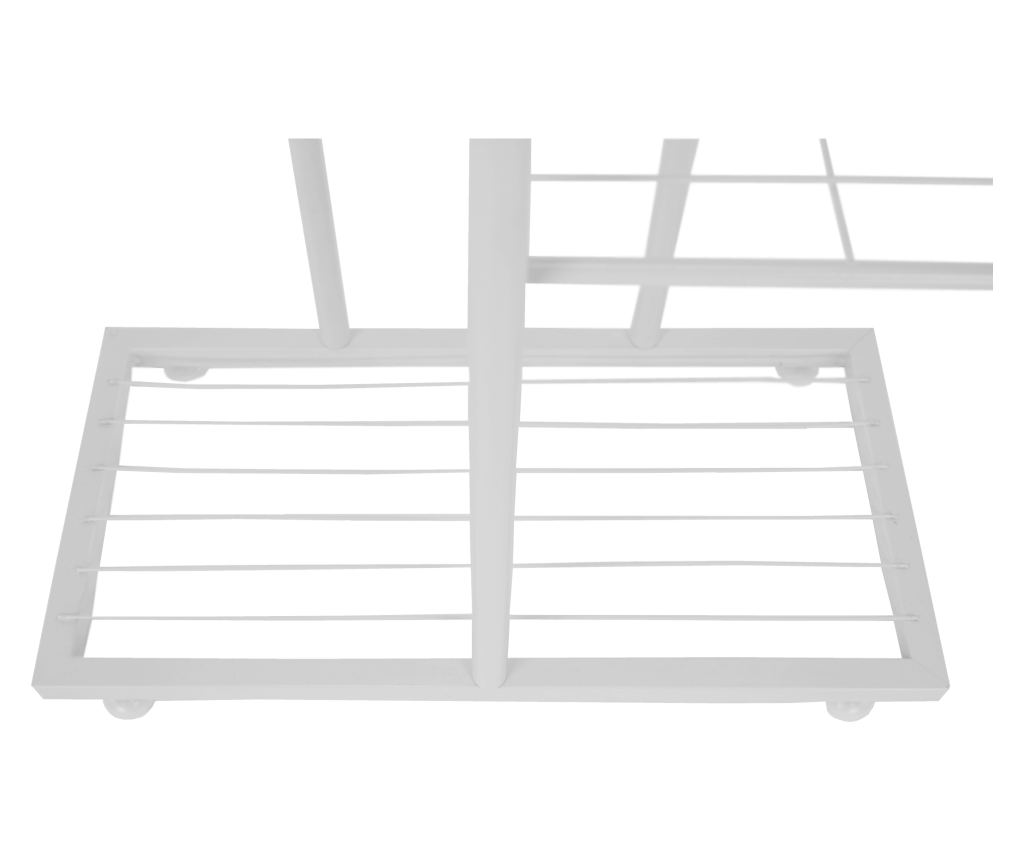 Suport pentru flori din metal alb Bamir 43x22x126 cm - 12