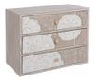 Kutija za nakit s 3 ladice prirodno bijelo drvo Shiva 28,5 cm x 17 cm x 20,5 h