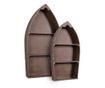 2 db fali polc készlet barna mdf-ből Boat 49 cm x 13 cm x 96,5 h