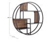 Raft Perete Fier Negru 4 Polite Walton Ø 80 Cm X 16 H
