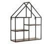 Raft Perete Fier Maro 3 Polite Casuta 40 Cm X 14 Cm X 50 H