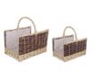 Set od 2 prirodne smeđe košare Kelly od vrbe 50 cm x 38 cm x 30 h