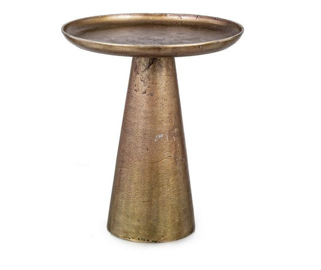 Masuta Cafea Metal Auriu Vintage Kulvir Ø 39 Cm X 46 H