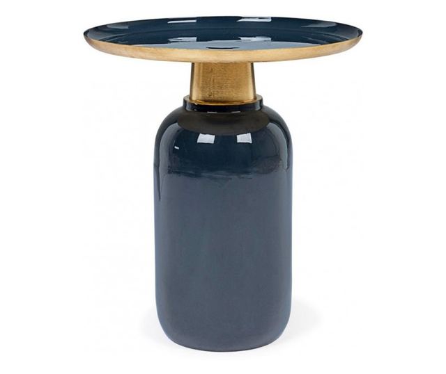 Masuta Cafea Metal Albastru Auriu Nalima Ø 40.5 Cm X 45.5 H