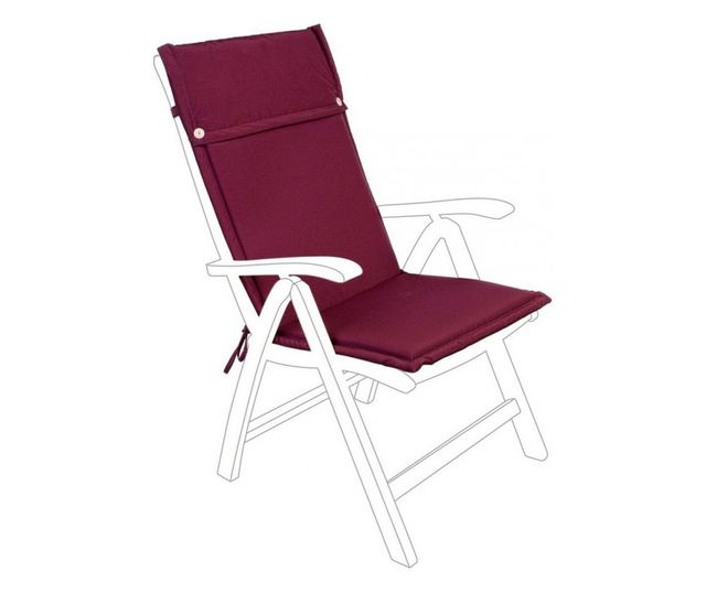 Jastuk za vrtnu stolicu u bordo poli tkanini 50 cm x 120 cm x 3 h