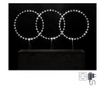 Decoratiune luminoasa 105 microleduri albe 35 cm