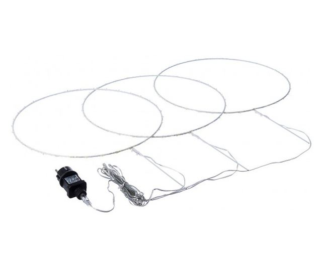 Decoratiune luminoasa 105 microleduri albe 35 cm