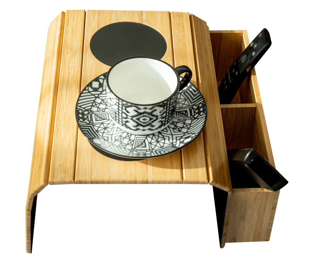 Organizator za kavč iz bambusa Natural 46x32x6,5 cm - 10