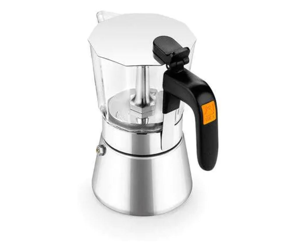 Espressor aragaz BRA Flavour, inox, sticla, 6 portii - 2