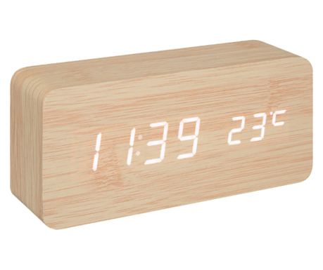Ceas digital Gamile, cu alarma, 15 x 4 x H.7 cm