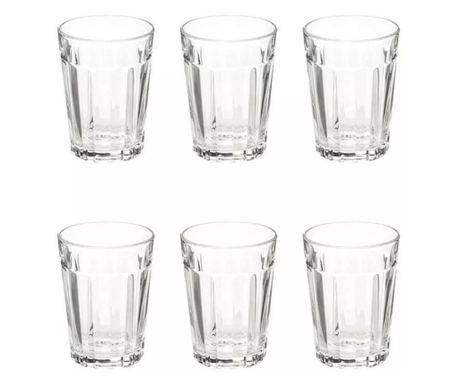 Set 6 pahare Lorenzo, sticla, 250 ml