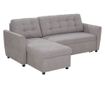Троен ъглов диван с функция сън и лежанка с място за съхранение, текстил thumbnail 1