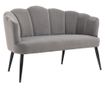 132 cm Velvet Sofa for Bedroom, Modern Furniture, Small Upholstered Couch for Small Spaces, Grey