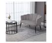 132 cm Velvet Sofa for Bedroom, Modern Furniture, Small Upholstered Couch for Small Spaces, Grey