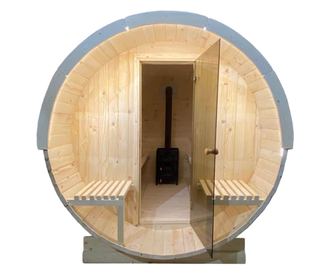 Sauna exterioară - Sauna Uscată - Lemn de brad - Colecția Luxuria - Până la 400cm - 4000mm x 2200mm, Soba Harvia