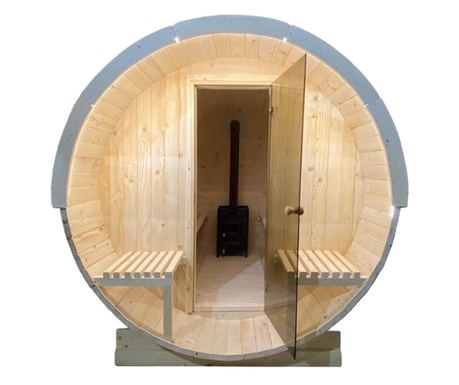 Sauna exterioară - Sauna Uscată - Lemn de brad - Colecția Luxuria - Până la 400cm - 4000mm x 2200mm, Soba Harvia